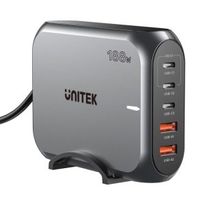 Unitek 2xUSB-A 3xUSB-C GAN 188W