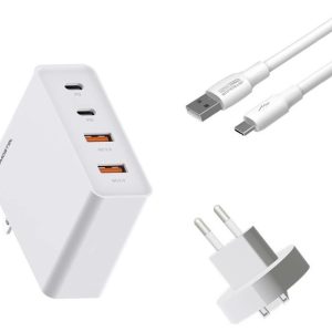 Somostel 130W GaN biała 2x USB + kabel USB Typ-C 6A 120W