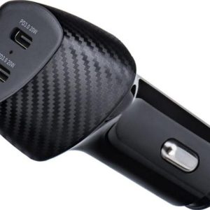FORCELL F-ENERGY Carbon CC50-2C ładowarka samochodowa 2 x Typ C PD 3A 40W czarna