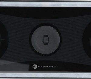 FORCELL F-ENERGY Ellipse ładowarka indukcyjna 3w1 kompatybilna z Apple Qi QC 15W czarna