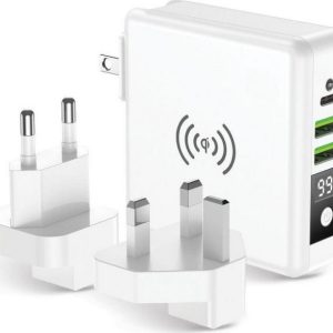 FORCELL F-ENERGY 4w1 15W ze złączami USB/USB typ C, power bankiem 8000mAh i ładowaniem bezprzewodowym