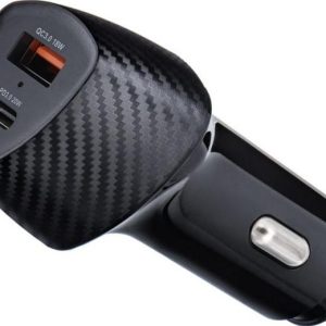 FORCELL F-ENERGY Carbon CC50-1A1C ładowarka samochodowa Typ C + USB A PD QC3.0 3A 38W czarna