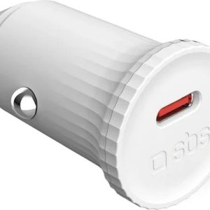 SBS 25W USB-C eco samochodowa biała