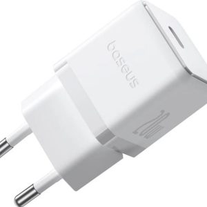 Baseus Palm 1C 20W (z kablem Baseus Mini White USB-C 60W (20V/3A) 1m) - biała