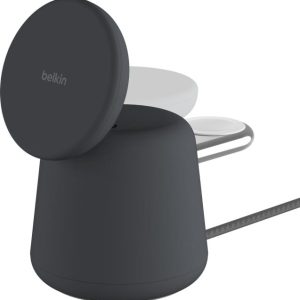 Belkin Ładowarka 2w1, magnetyczna Qi2 15W, do iPhone, AppleWatch, AirPods, grafitowa