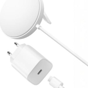 Belkin Ładowarka magnetyczna, Qi2 15W, rozkładana, zasilacz 20W, biała