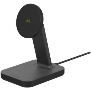 Mophie Snap+ charging stand pad - stojąca ładowarka bezprzewodowa do dwóch urządzeń kompatybilna z MagSafe 15W (black)