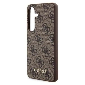 Guess 4G Metal Gold Logo do Samsung Galaxy S24 brązowy