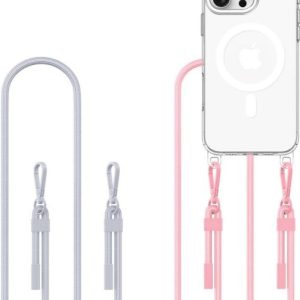 Tech-Protect FlexAir Chain Magsafe do iPhone 16 Pro Max szary/różowy