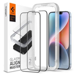Spigen Alm Glass FC do Apple iPhone 13/13 Pro/14/16E/17E black (2 szt.)