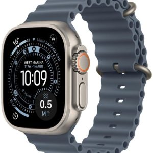Apple Watch Ultra 3 GPS + Cellular 49mm Natural Titanium Case | Anchor Blue Ocean Band